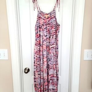 Tie dye trapeze dress